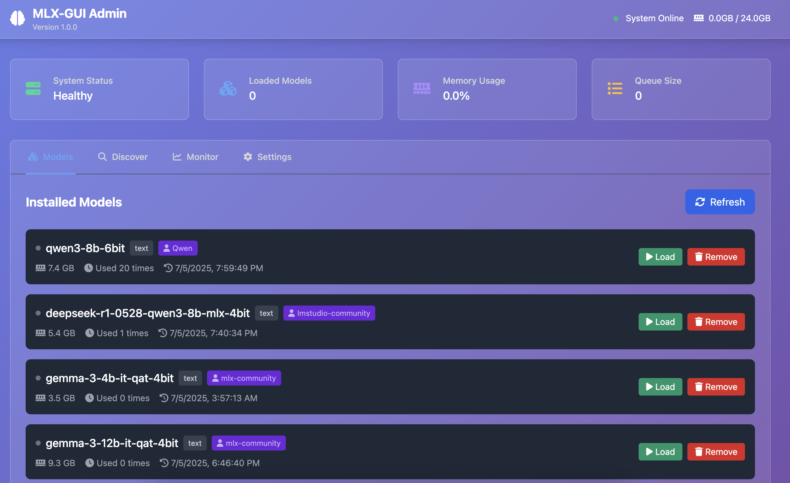 MLX-GUI Model Management